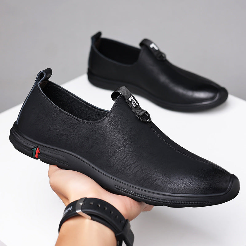 Breathable soft sole casual  versatile leather shoes