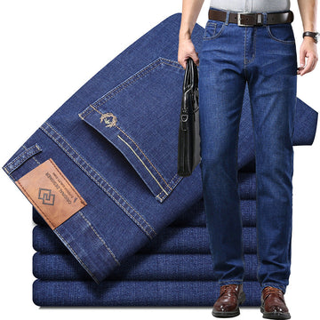 Men's Simple Soft Straight Comfortable Stretch Anti-Wrinkle Jeans