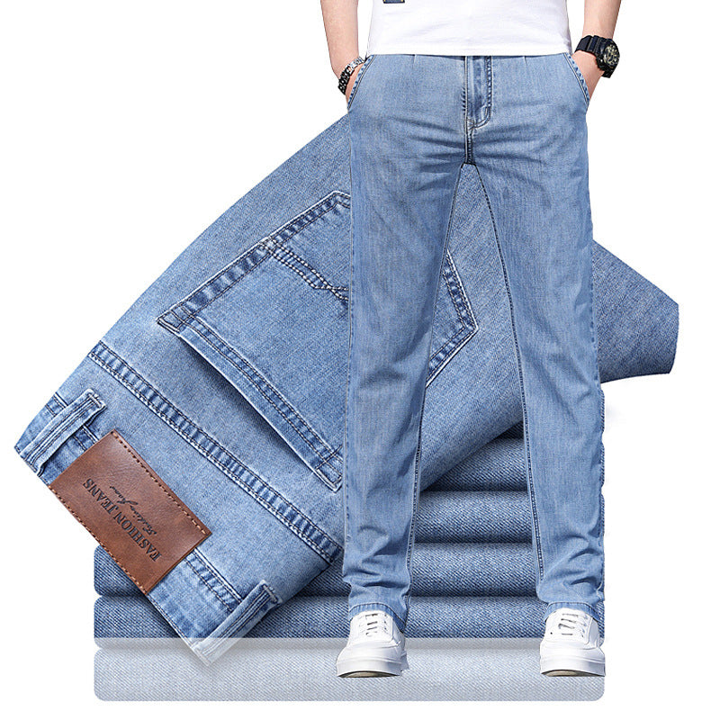 Men's Straight Loose Business Casual Stretch Jeans