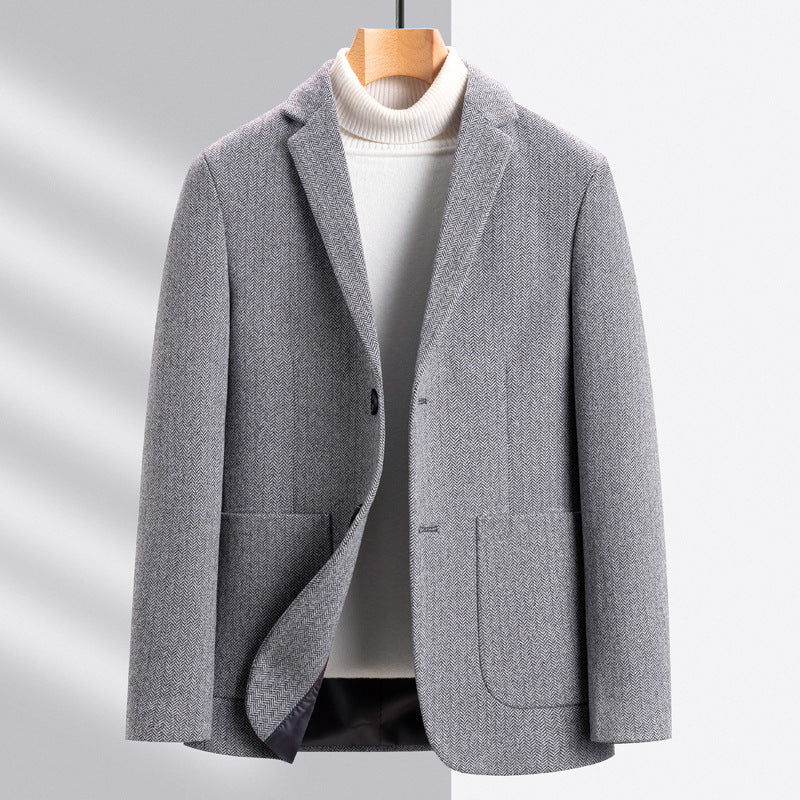 Men's High Quality Woolen Business Casual Blazer