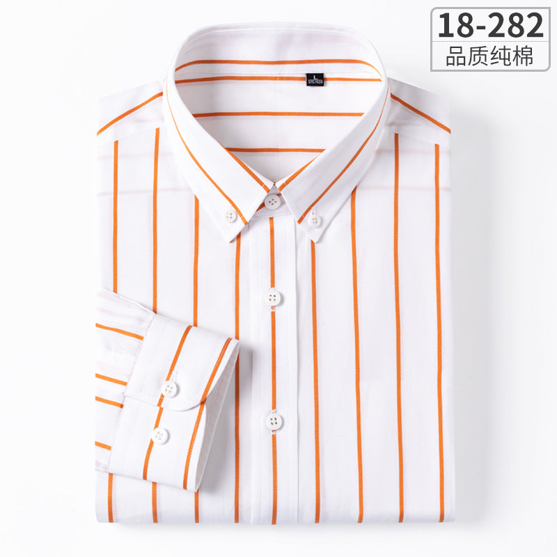 Men's Pure Cotton Business Casual Striped Shirt