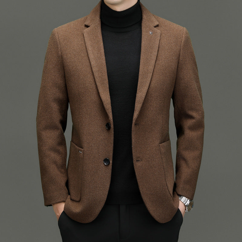 Men's Fashion Business Casual Thick Wool Blazer