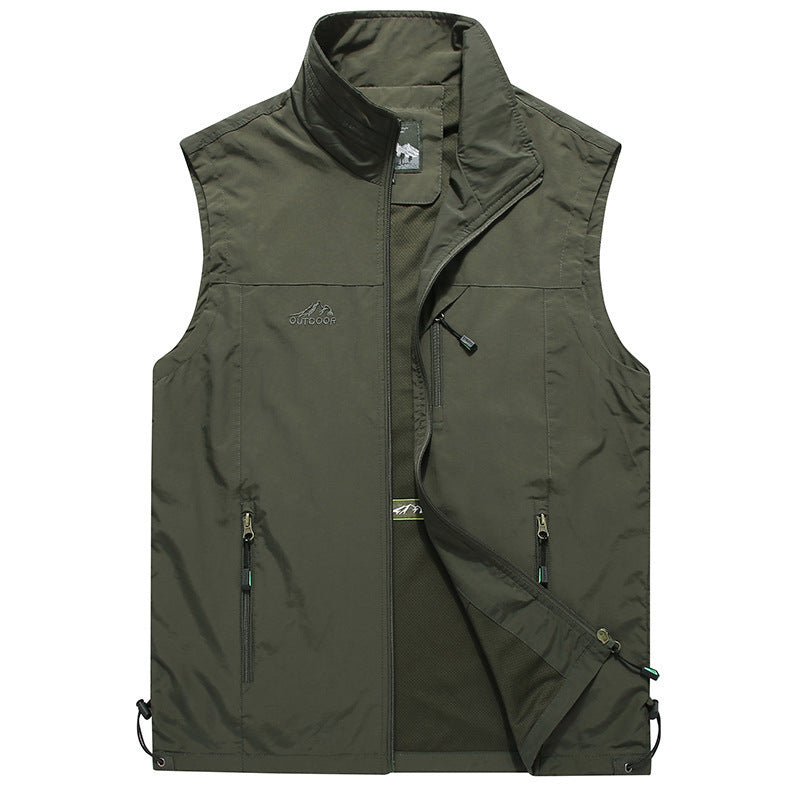 Men's Outdoor Fashionable Simple Stand Collar Vest