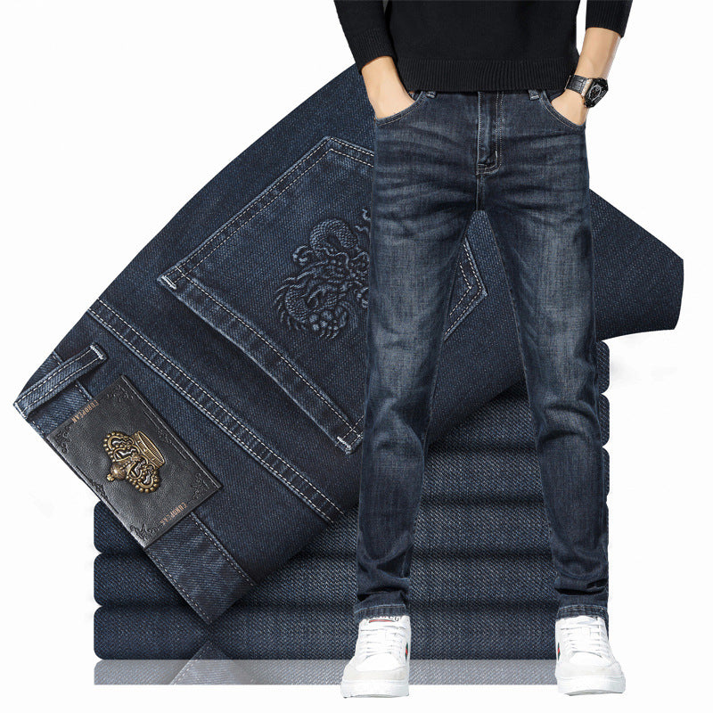 Men's Stretch Slim Printed Jeans