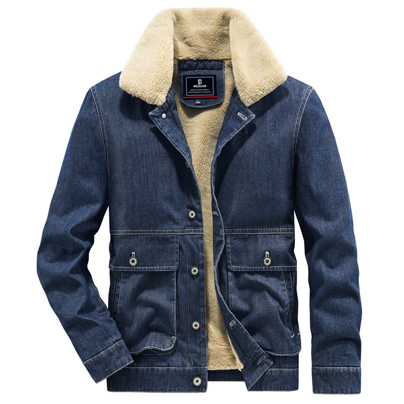 Men's New Winter Casual Denim Cotton Jacket