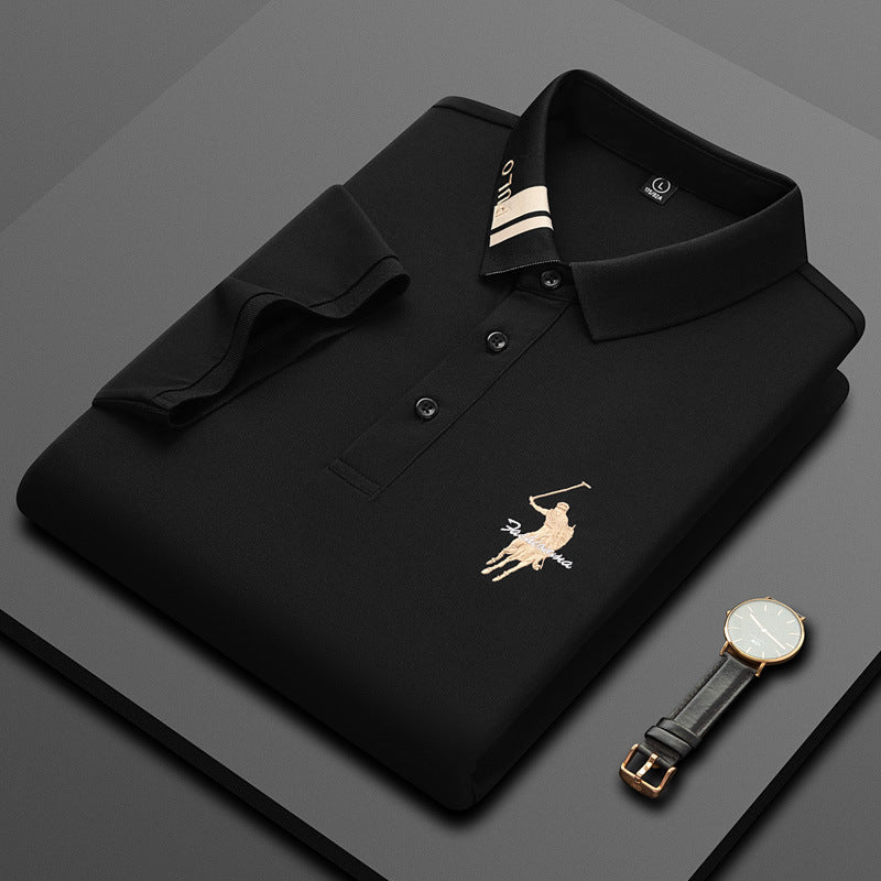 Men's New Business Cotton Fashion Embroidered Polo Shirt