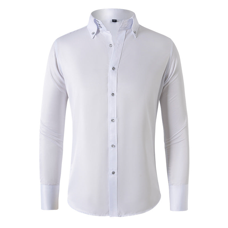 New Business Casual Crystal Button Shirt