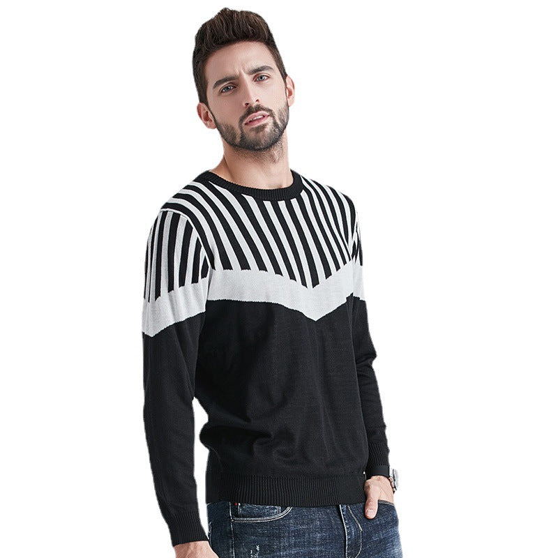 Men's Round Neck Casual Warm Sweater