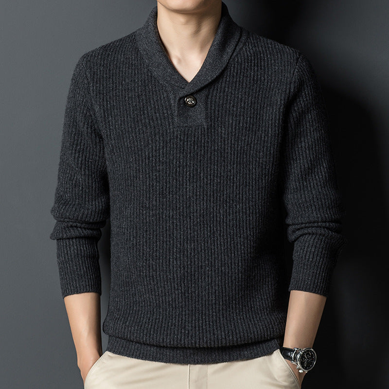 Men's Solid Color Casual Cashmere Sweater