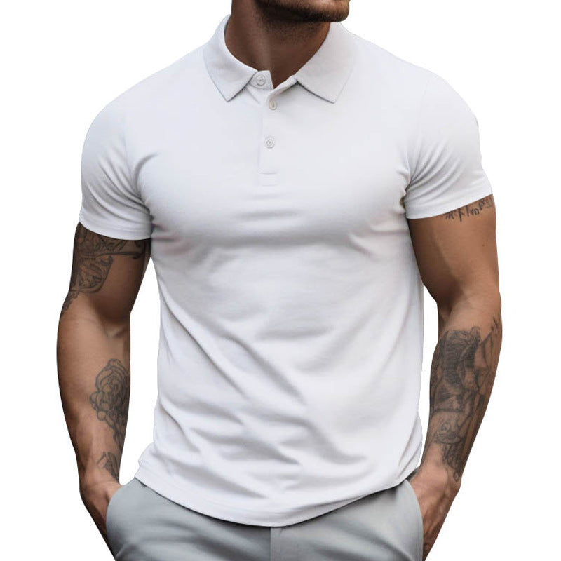 2024 Summer New Men's Lapel Loose Short-sleeved Polo Shirt