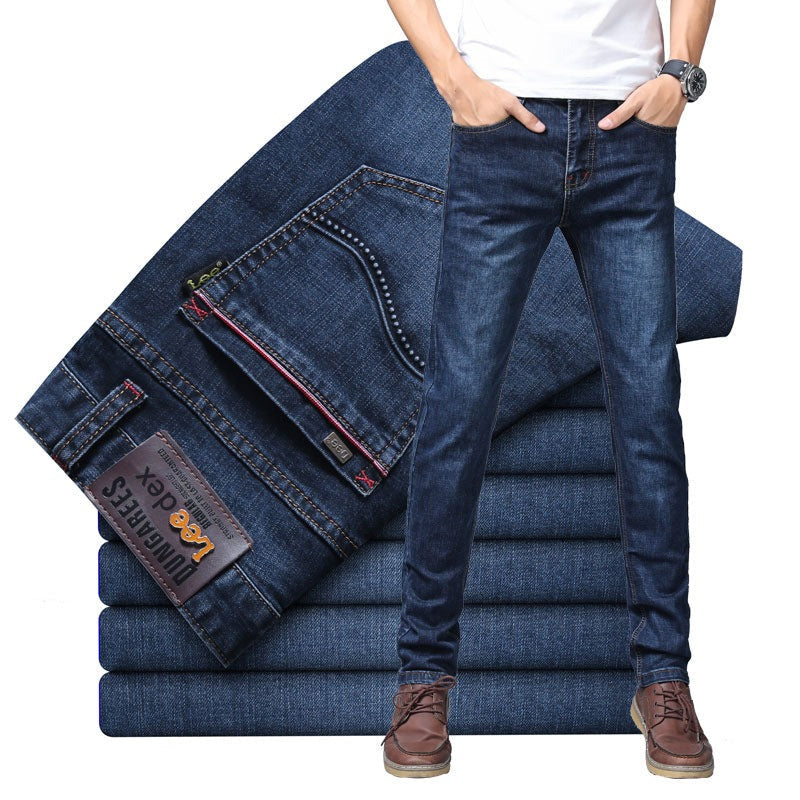 Men's Business High Waist Straight Loose Jeans