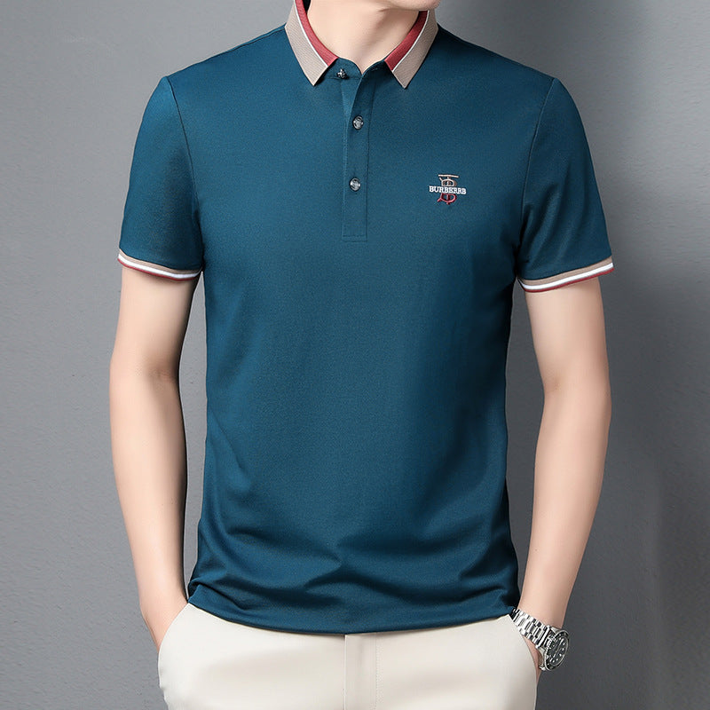 New Business Casual Lapel Embroidered POLO Shirt