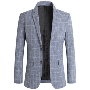 Men's Stylish Plaid Non-iron Casual Blazer