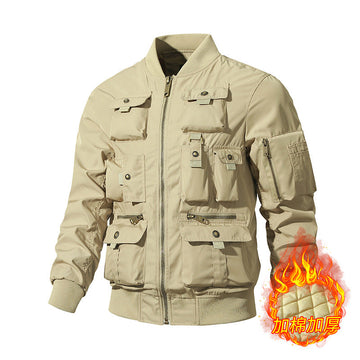 Men's Multi-Pocket Work Bomber Jacket