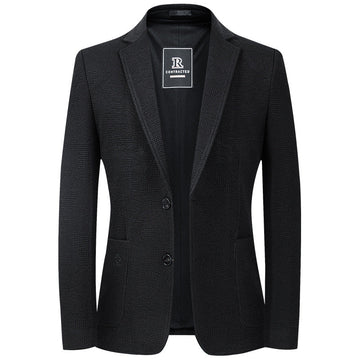 Knitted jacquard slim fit and iron-free casual Blazer