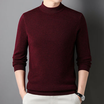 Men's 100% Wool Thickened Warm Turtleneck Sweater