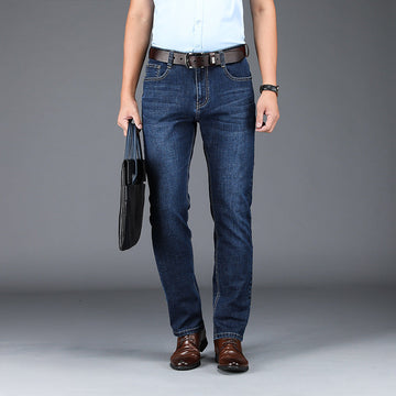 Men's Business Casual High Waist Stretch Jeans