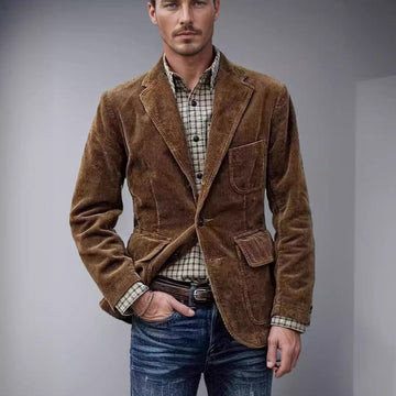 Trade corduroy single-breasted casual suit jacket