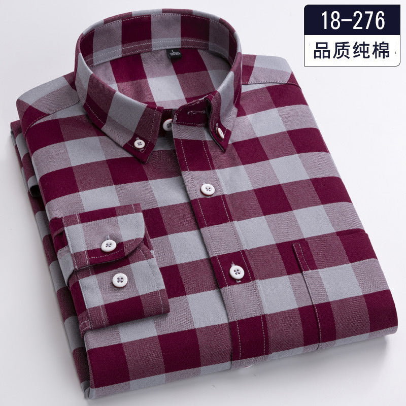 Men's Pure Cotton Business Casual Striped Shirt