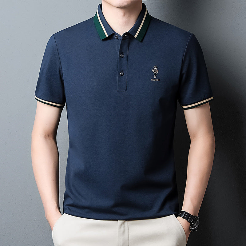 2023 Solid Color Casual Lapel Polo Shirt