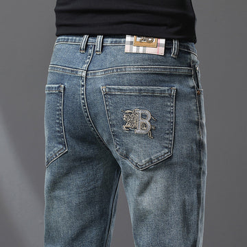 Men's High Quality Embroidered Stretch Jeans