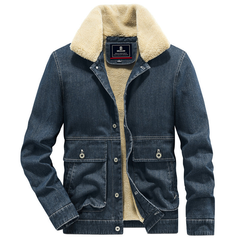 Men's New Winter Casual Denim Cotton Jacket