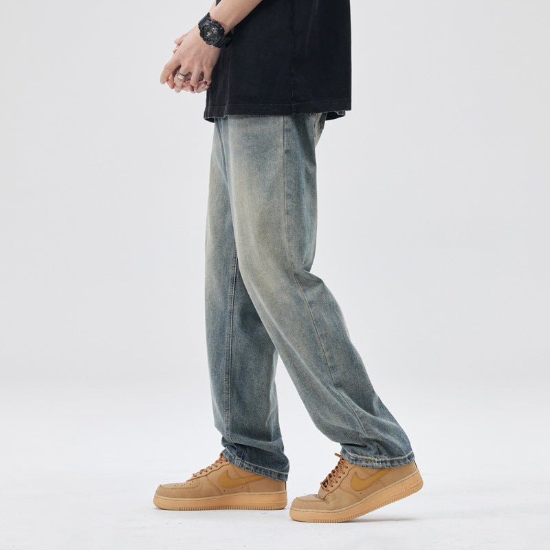 Men's Comfortable Loose Wide Leg Casual Jeans