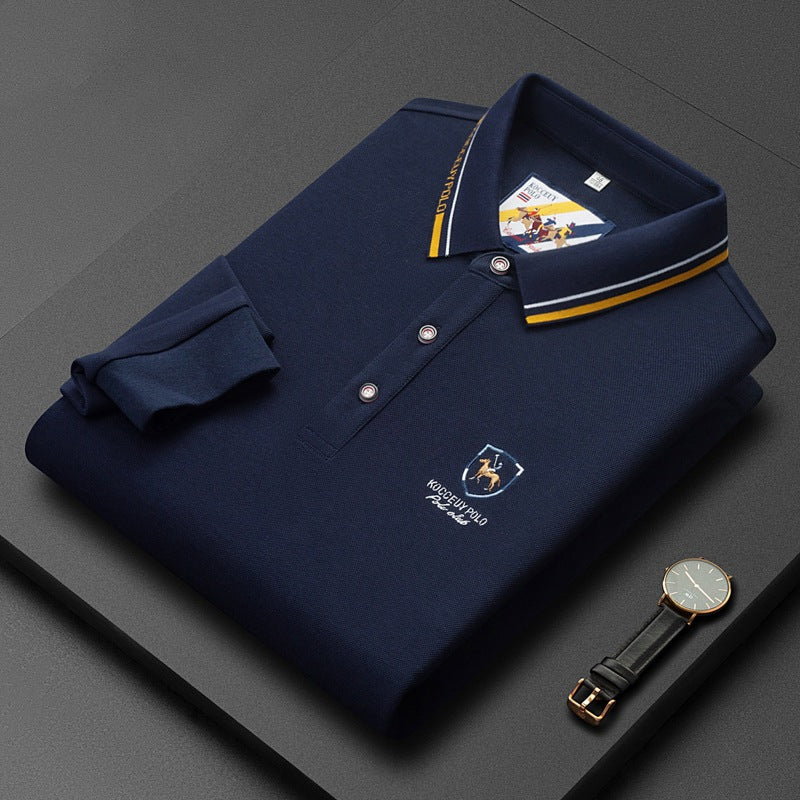 Business Loose Embroidered Polo Shirt