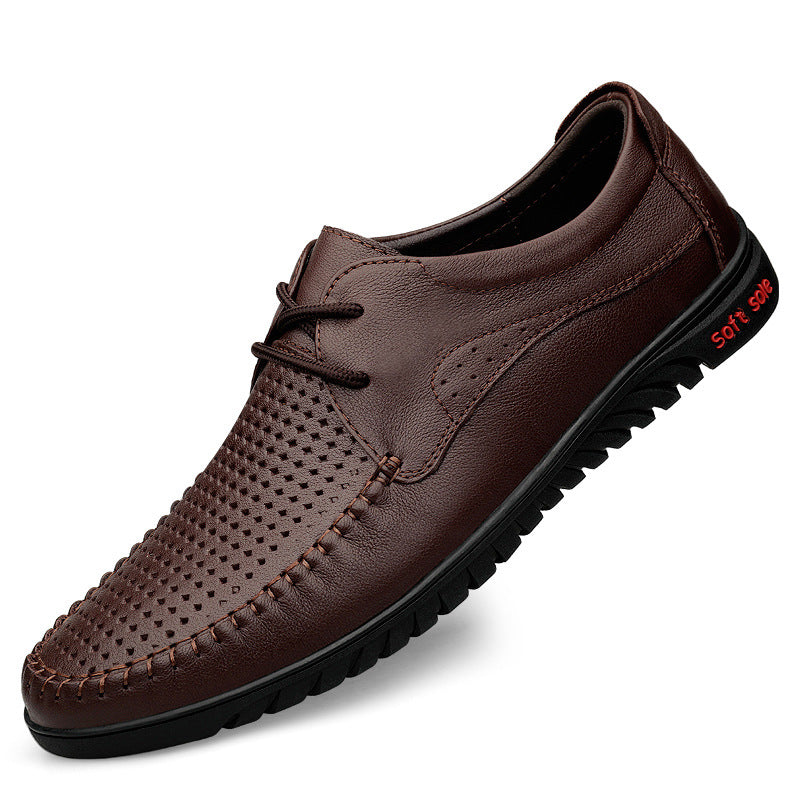 Men's Breathable Genuine Leather Business Casual Leather Shoes