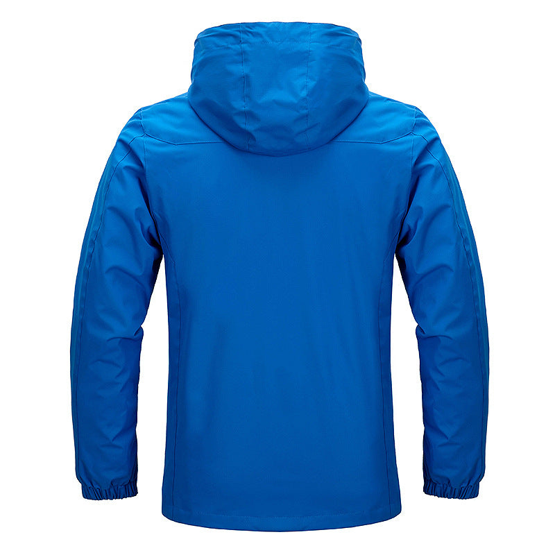 Men's Casual Outdoor Windproof and Rainproof Hooded Jacket