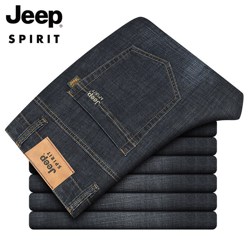 Fashionable and trendy new men's straight jeans