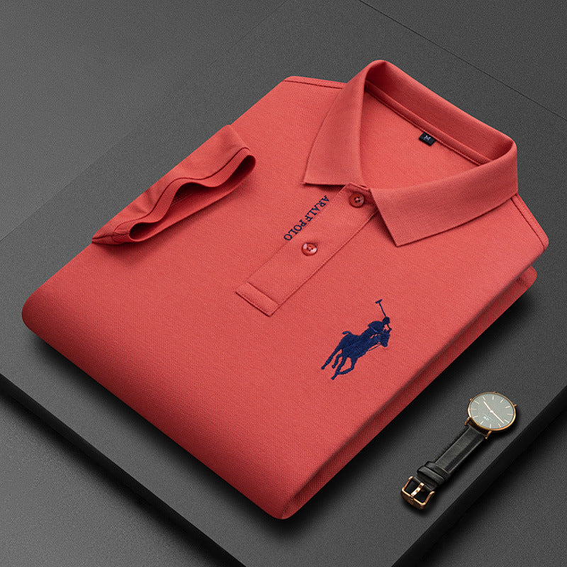 New Fashionable Cotton Embroidered Lapel POLO