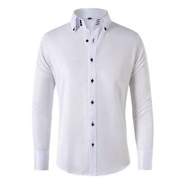 New Business Casual Crystal Button Shirt