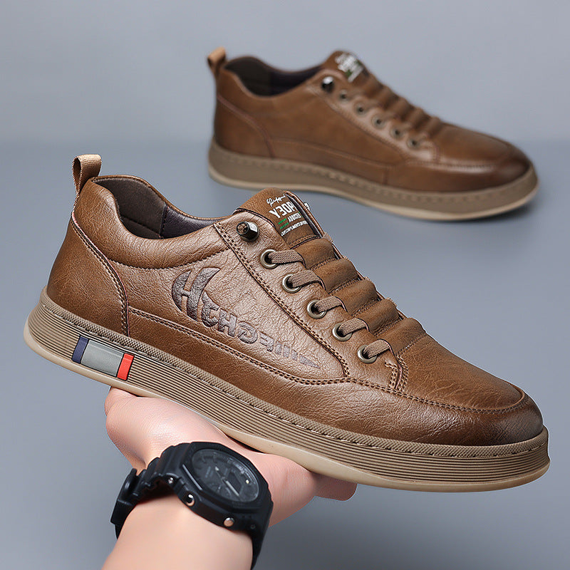 Breathable casual retro non-slip leather shoes