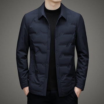 Lightweight casual lapel white duck down jacket