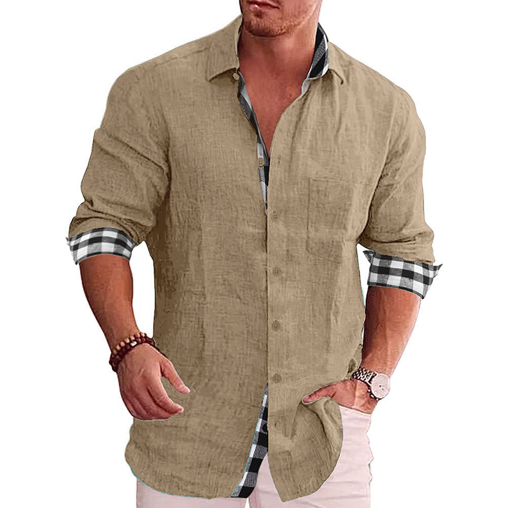 Fall Casual Men's Cotton Linen Shirt