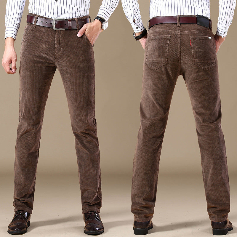 Men's Corduroy Long Straight Casual Pants