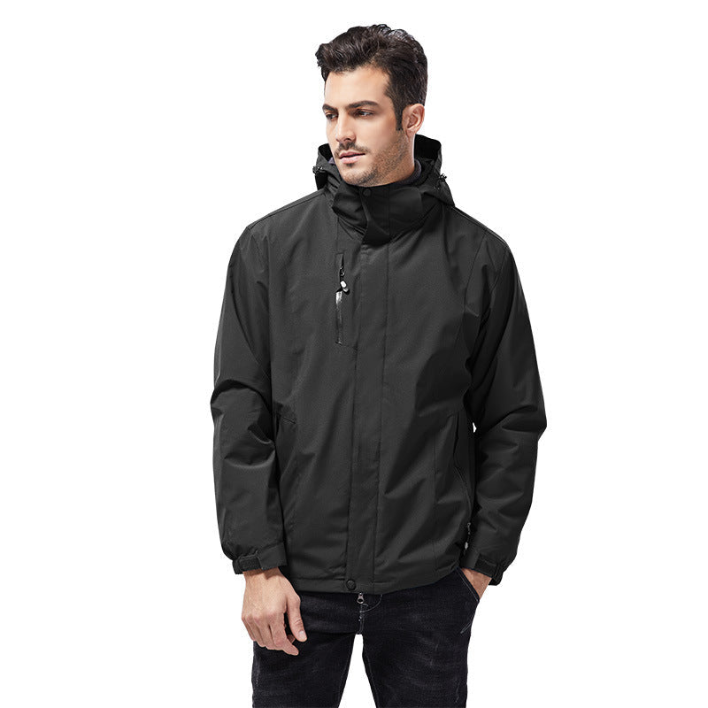 Men's Winter Thickened Fleece Windproof and Waterproof Mountaineering Jacket