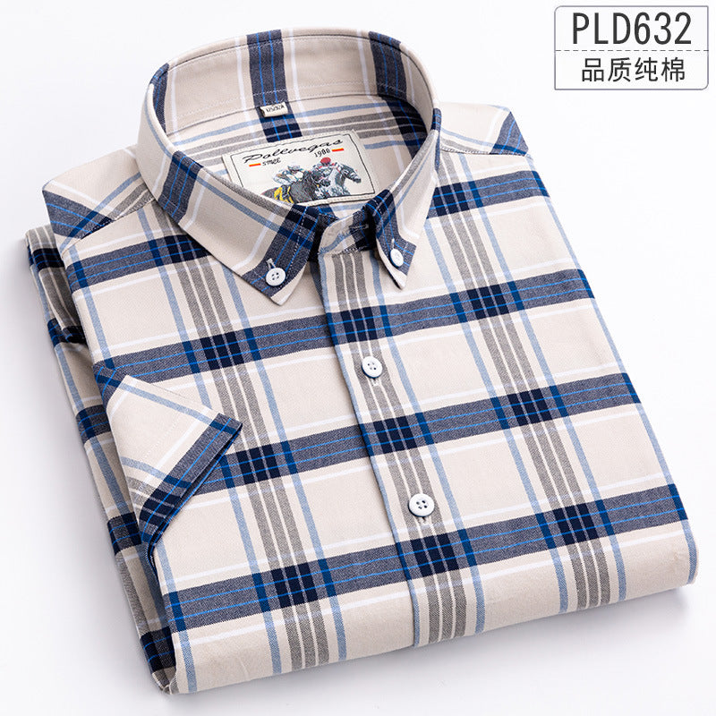 Men's Pure Cotton Breathable Plaid Casual Shirt