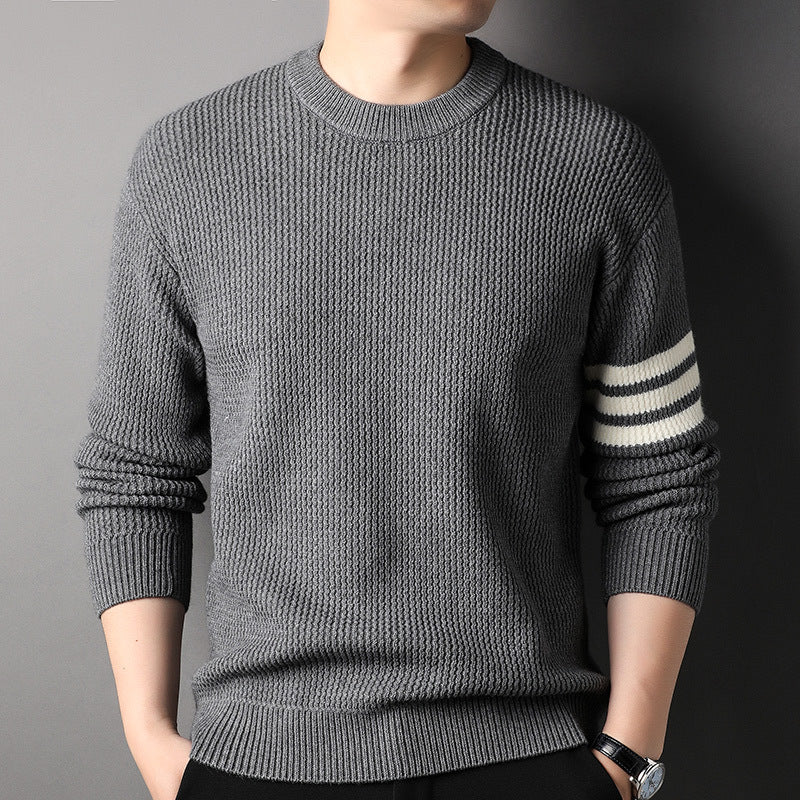 New Men's Round Neck Pullover Sweater