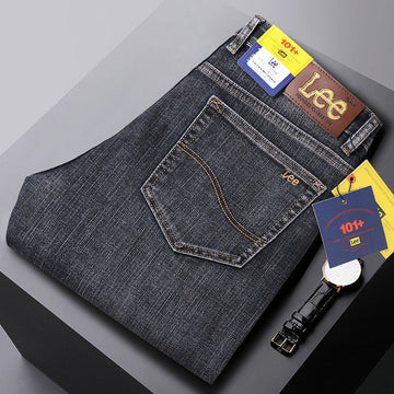 Men's Elastic Loose Straight High-end Versatile Soft Jeans