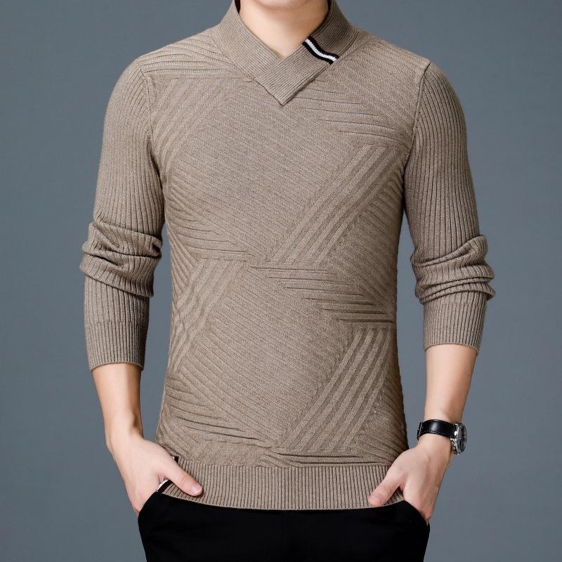 Men's Bottoming Shirt V-neck Warm Sweater