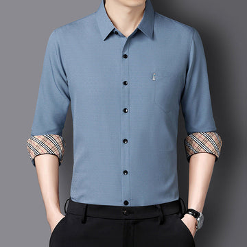 2023 Men's Business Casual Pocket Cotton Linen Shirt