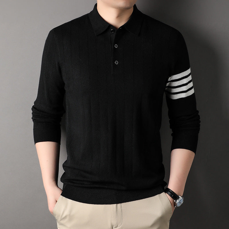 Men's casual business thickened pullover sweater