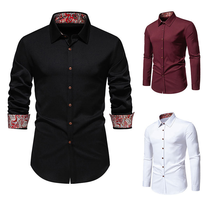 Men's Colorblock Long Sleeve Shirt