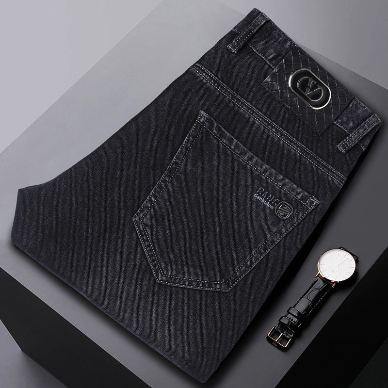 2023 High-end Wear-resistant Super Soft Double-core Yarn Elastic Loose Straight Jeans