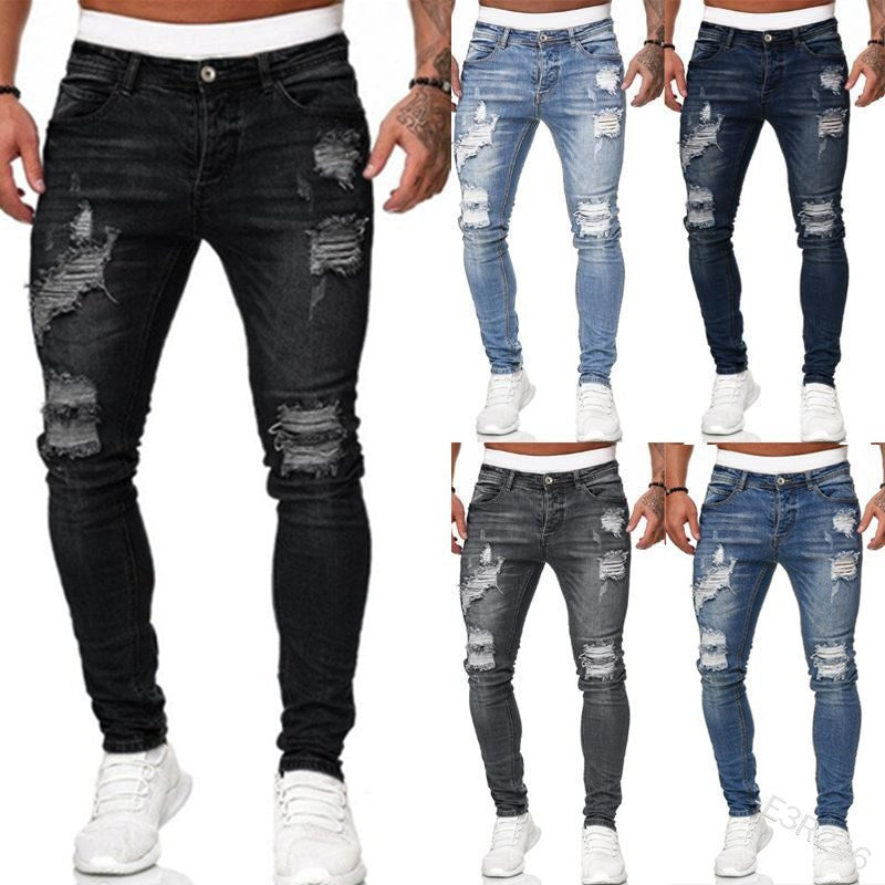 Men's Ripped Slim Jeans