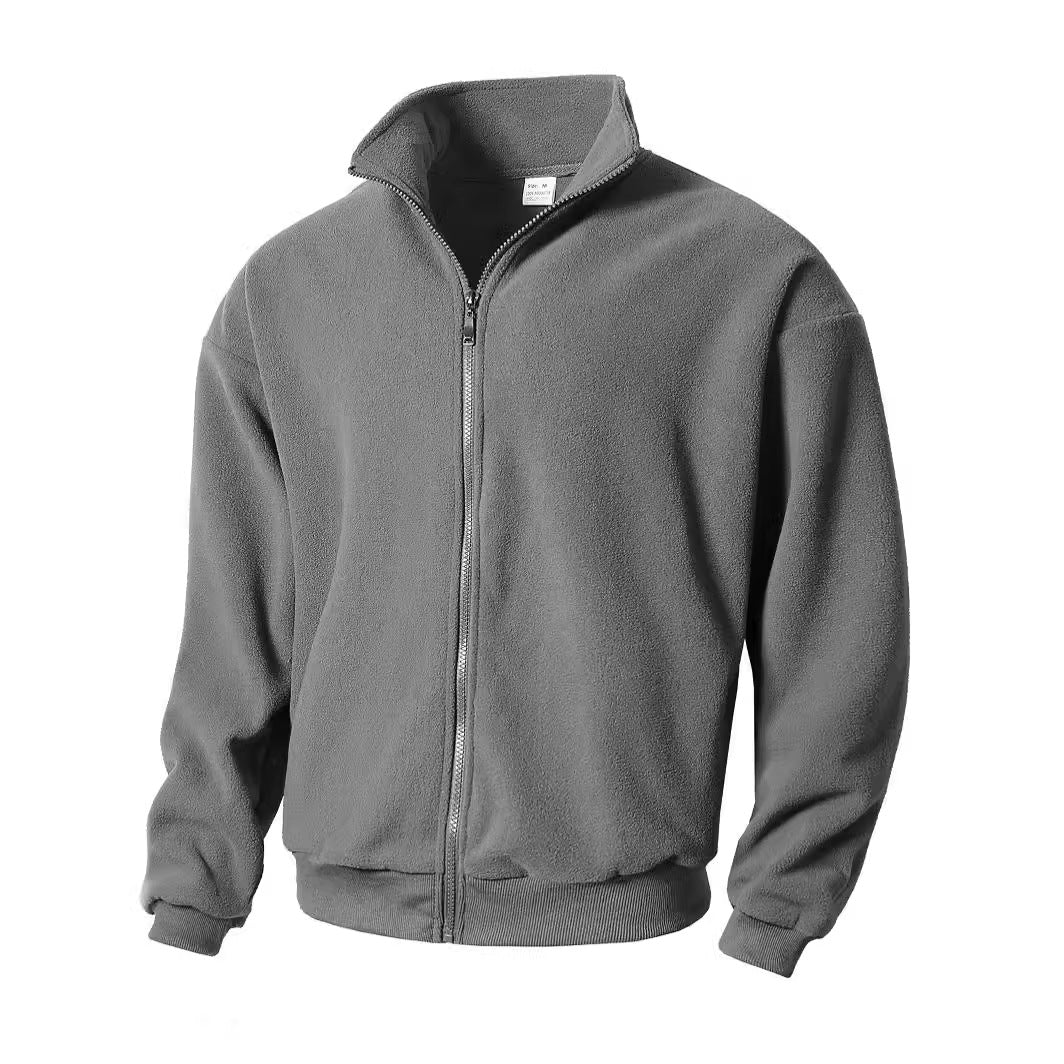 Men's Stand Collar Casual Polar Fleece Warm Jacket