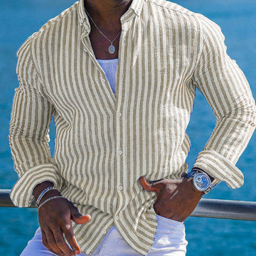 New Fashion Striped Shirt Long Sleeve Shirt