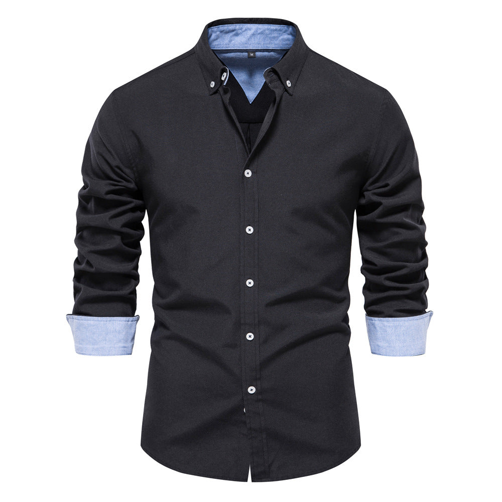 Men's Slim Fit Casual Fashion Versatile Long Sleeve Shirt